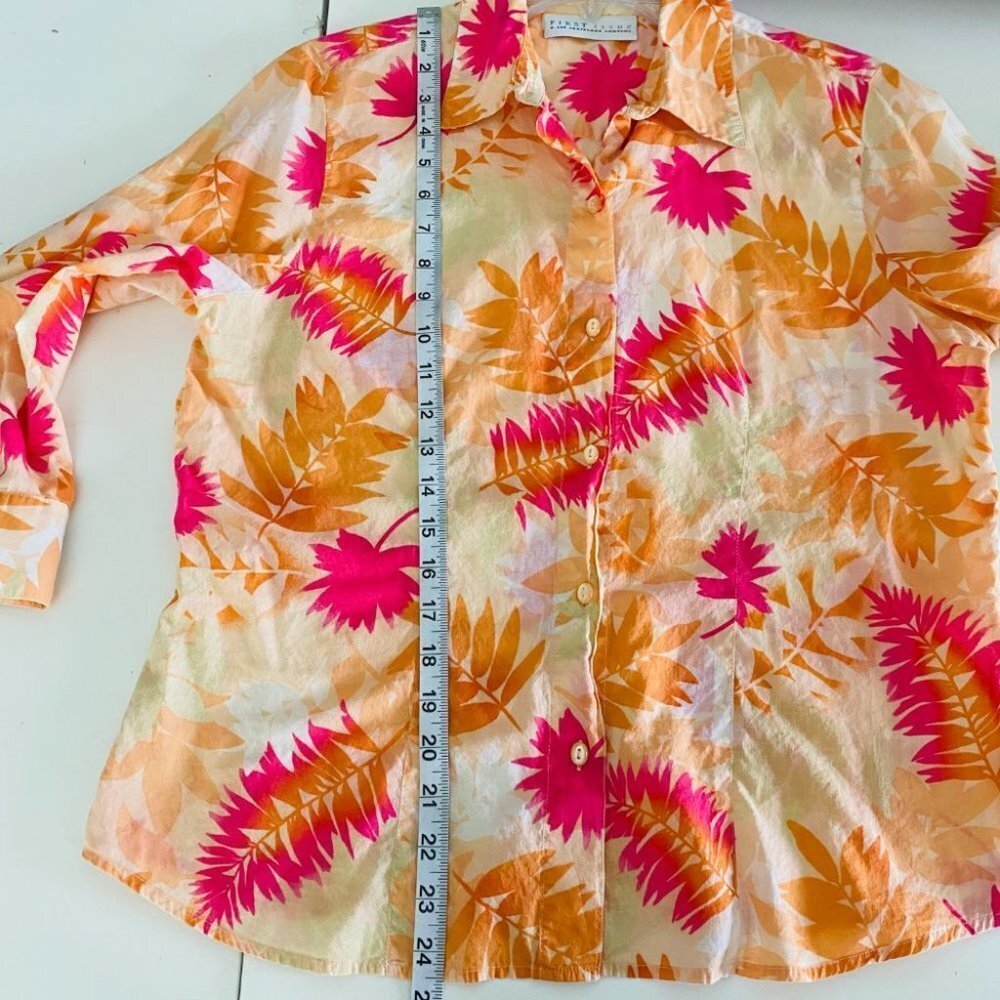 First Issue Lightweight Palm Tree Button Down Shi… - image 7